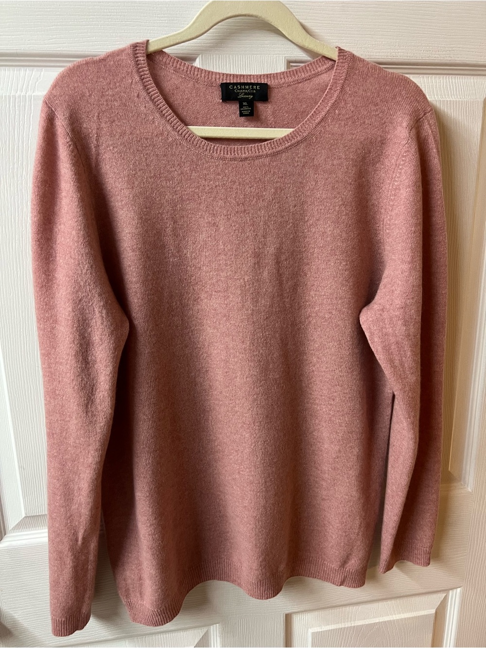 Charter Club Dusty Rose Crewneck Cashmere Sweater